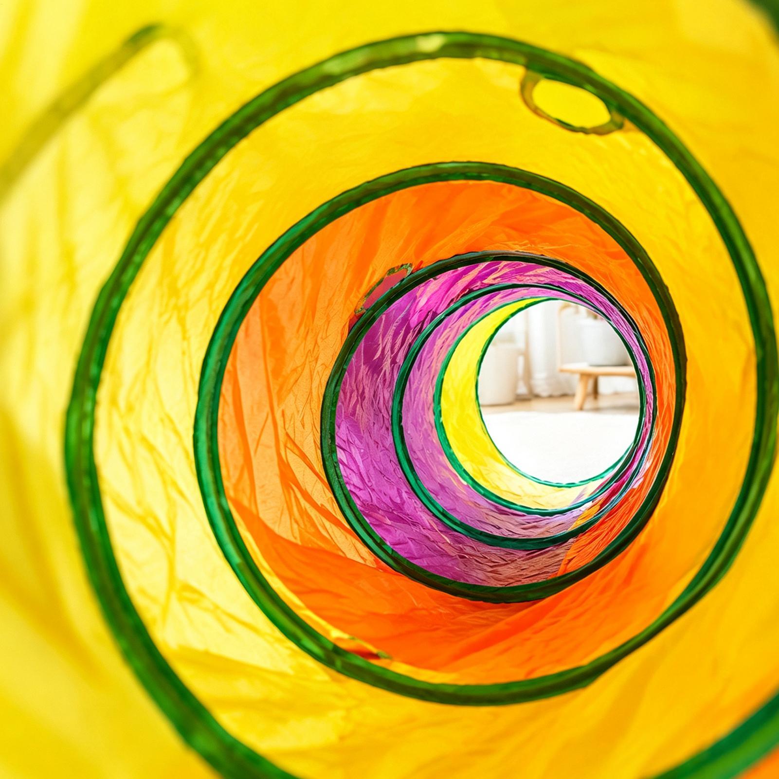 Interactive Cat Toy - Tunnel per Gatti Arcobaleno, Giocattolo Interattivo