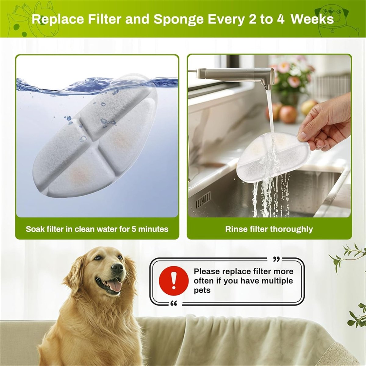 Cat Water Fountain Filter - FSLH Filtri e spugne per pompa