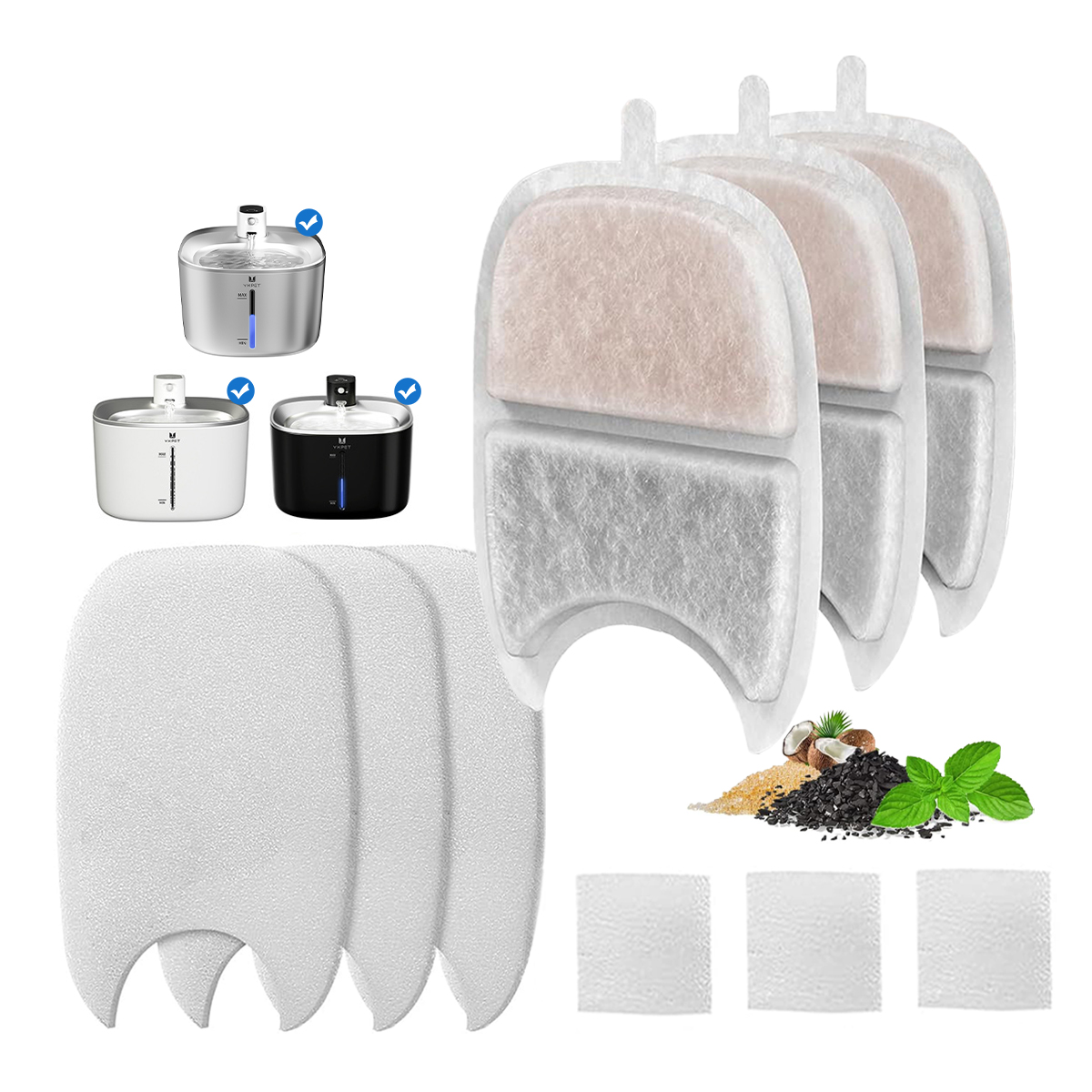 6/12/18/24pcs Filtro per eroga - Cat Water Fountain Filter recensione e prezzo